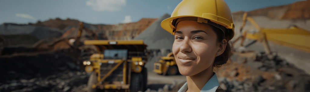 El futuro de la minería en acción, con operaciones en campo y maquinaria moderna.